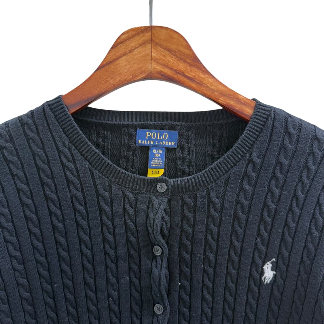 [XL] 폴로 블랙 가디건 상품이미지5