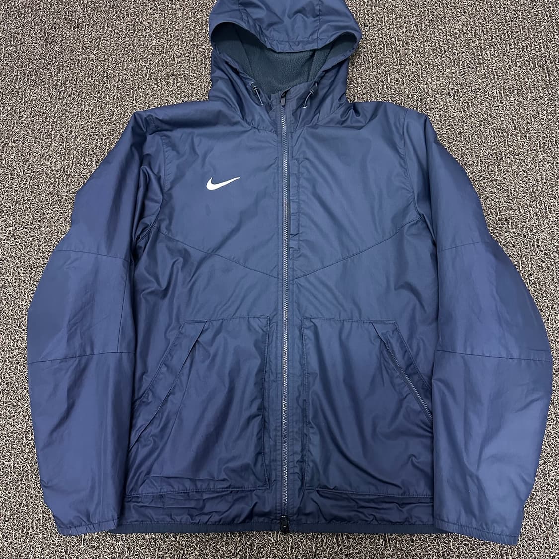 NIKE 나이키 바람막이 기모 점퍼 자켓 블루 M 상품이미지1