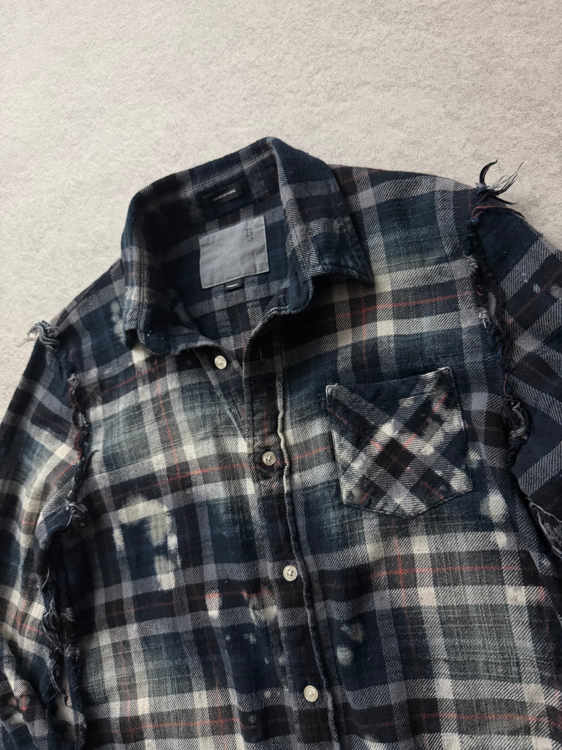 R13 블리치드 체크셔츠 상품이미지3