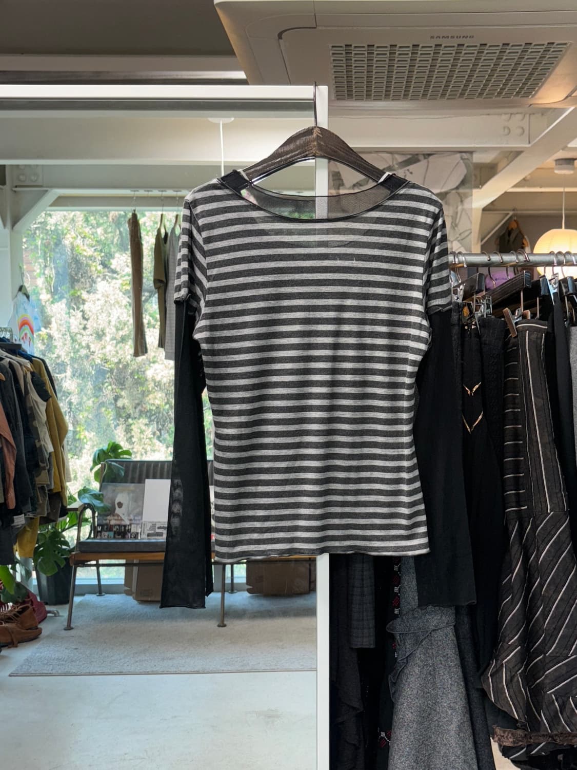 센소유니코 nero 레이어드 매쉬 롱슬리브 상품이미지2