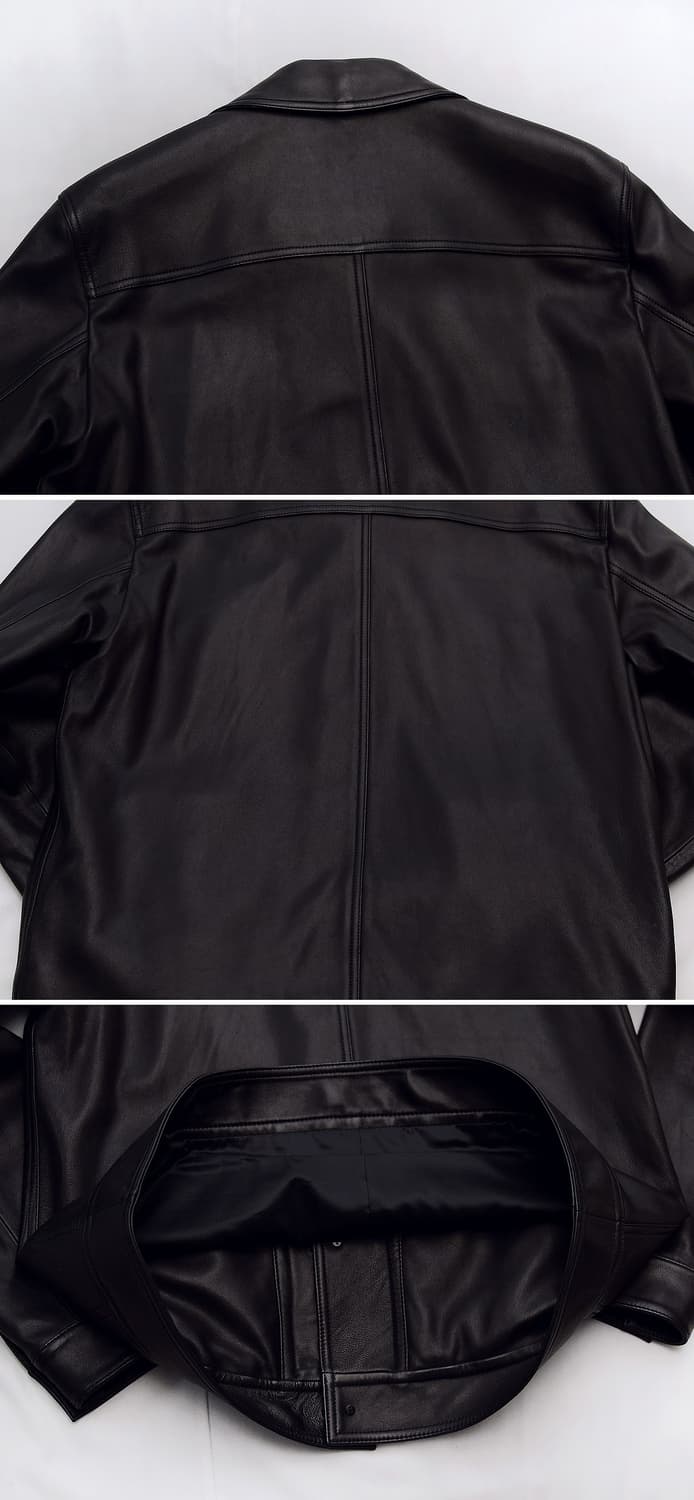 신품급) 아페쎄 (A.P.C) 저스틴 레더 트러커 자켓 (100+) 상품이미지5