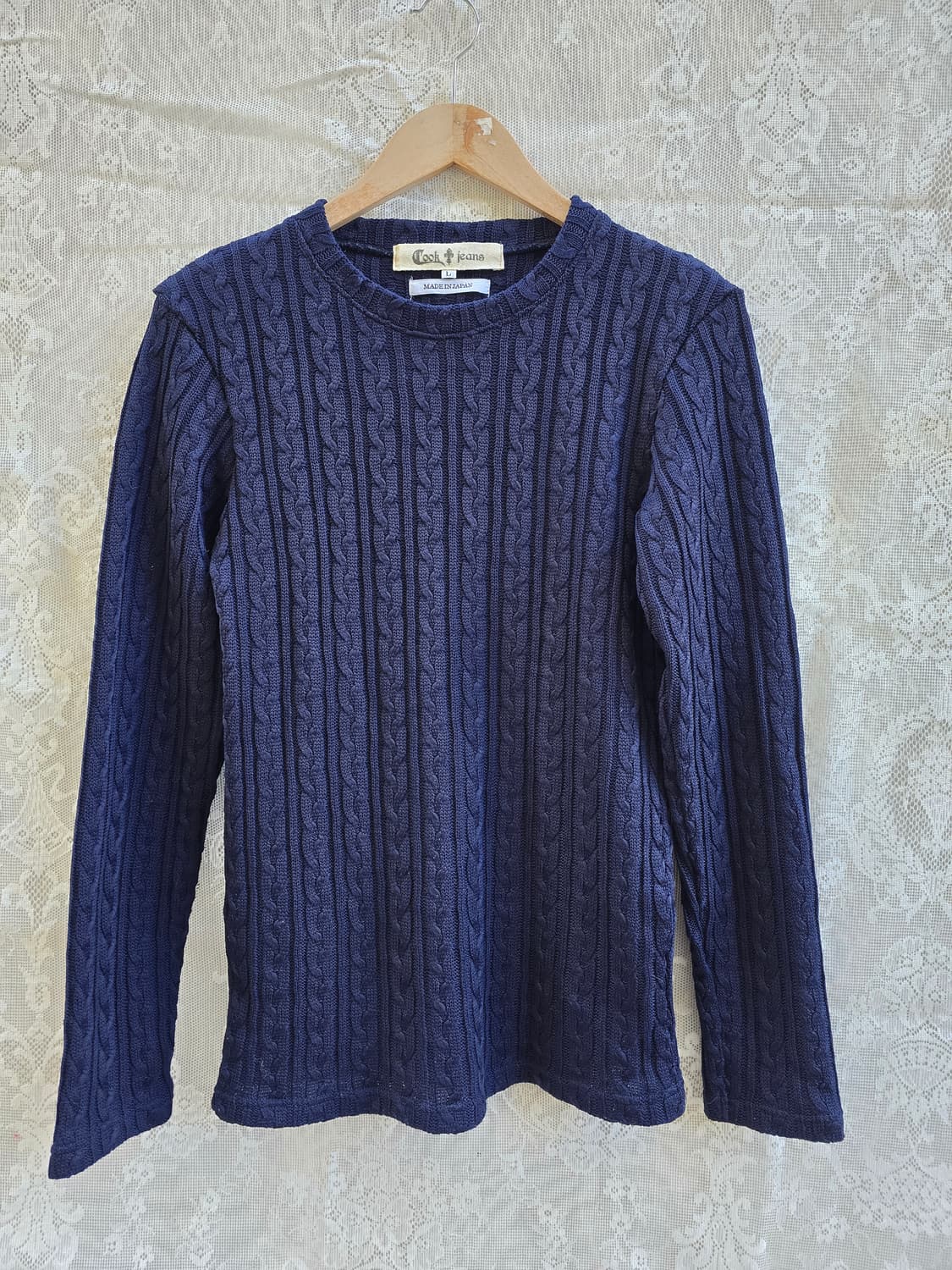 일본 쿡 진 케이블 니트 (made in japan) 상품이미지1