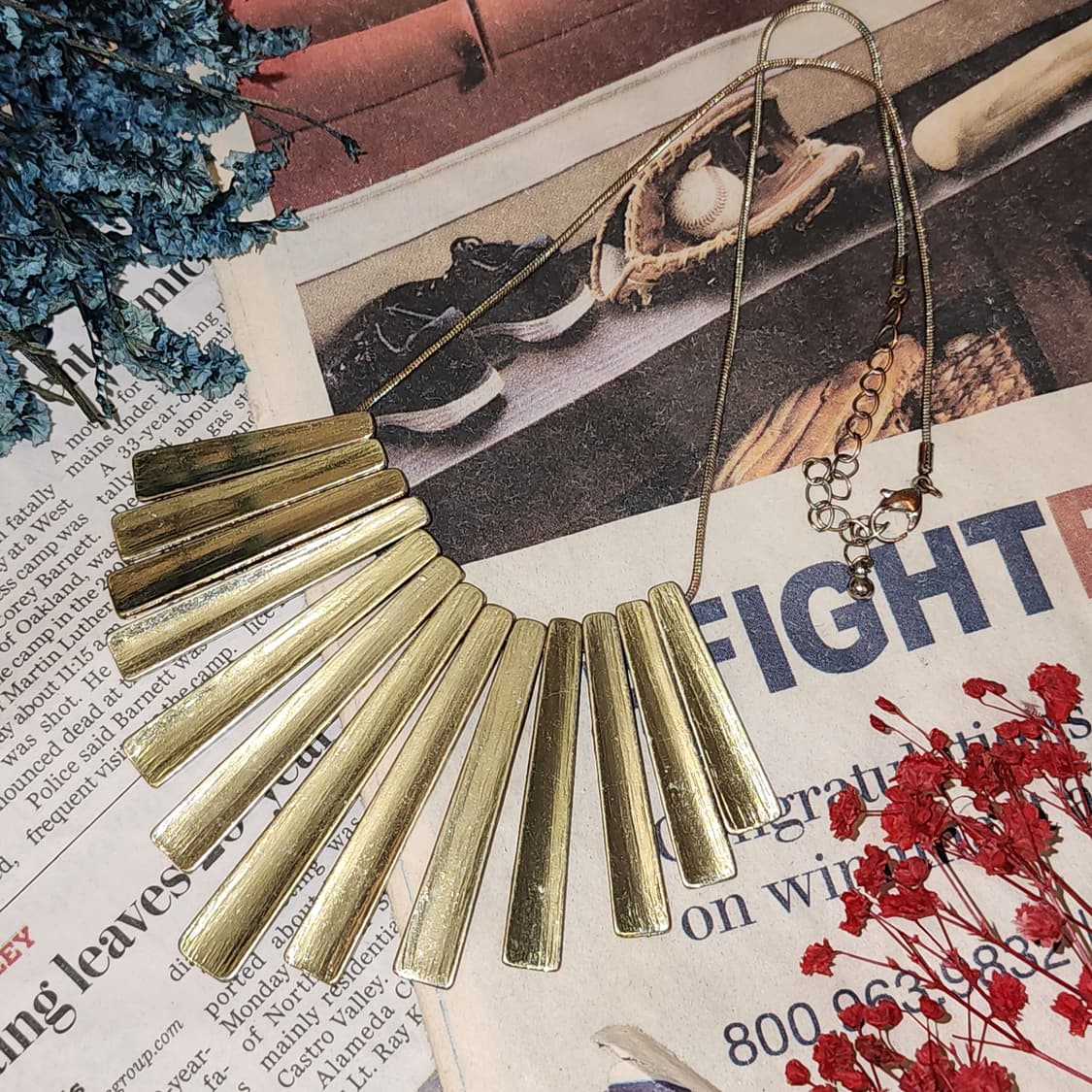 90s 프랑스 빈티지 목걸이 썬버스트 스테이트먼트 목걸이 이집트 목걸이 상품이미지2