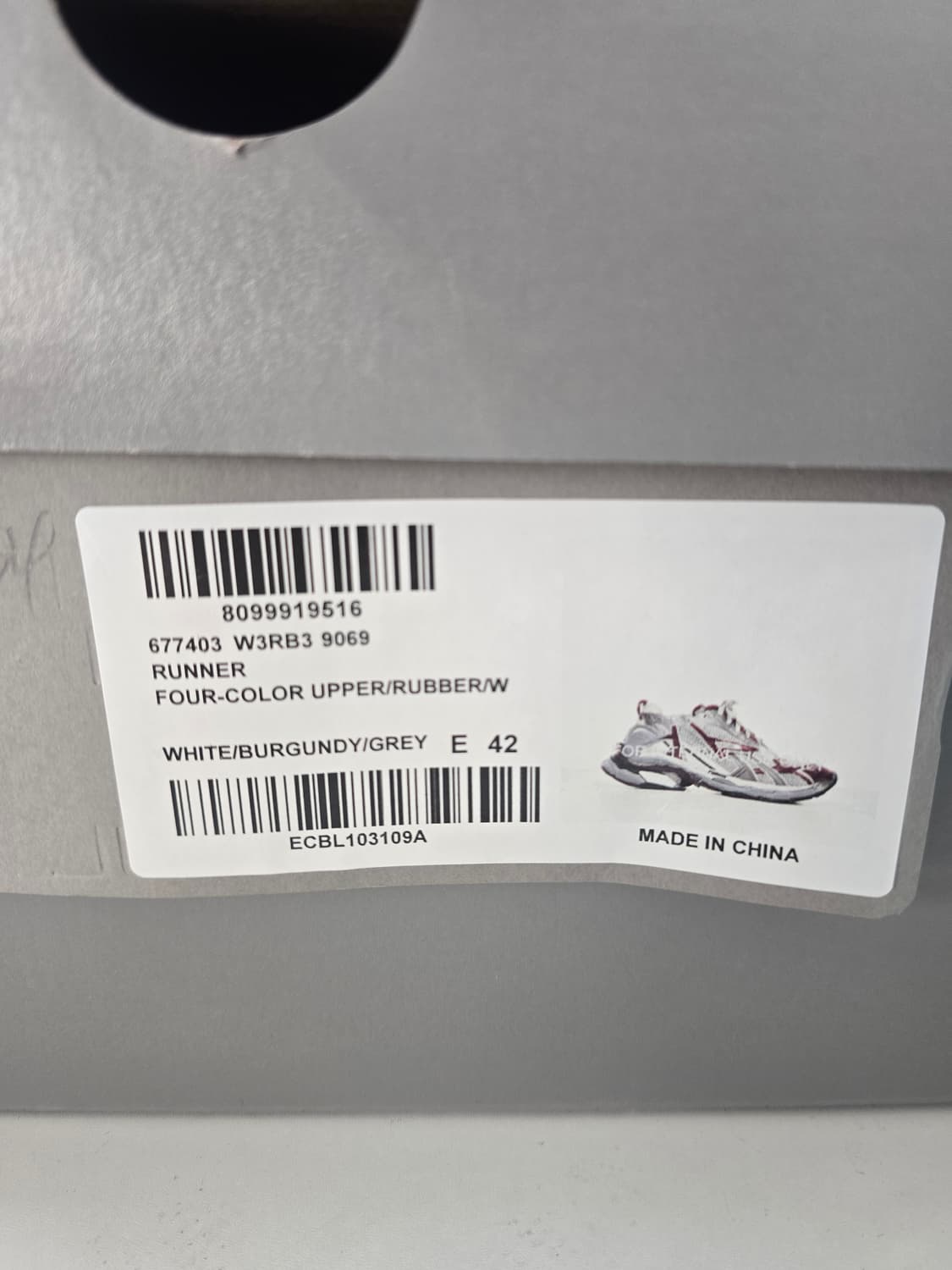 발렌시아가 러너스니커즈 버건디(42) 상품이미지10
