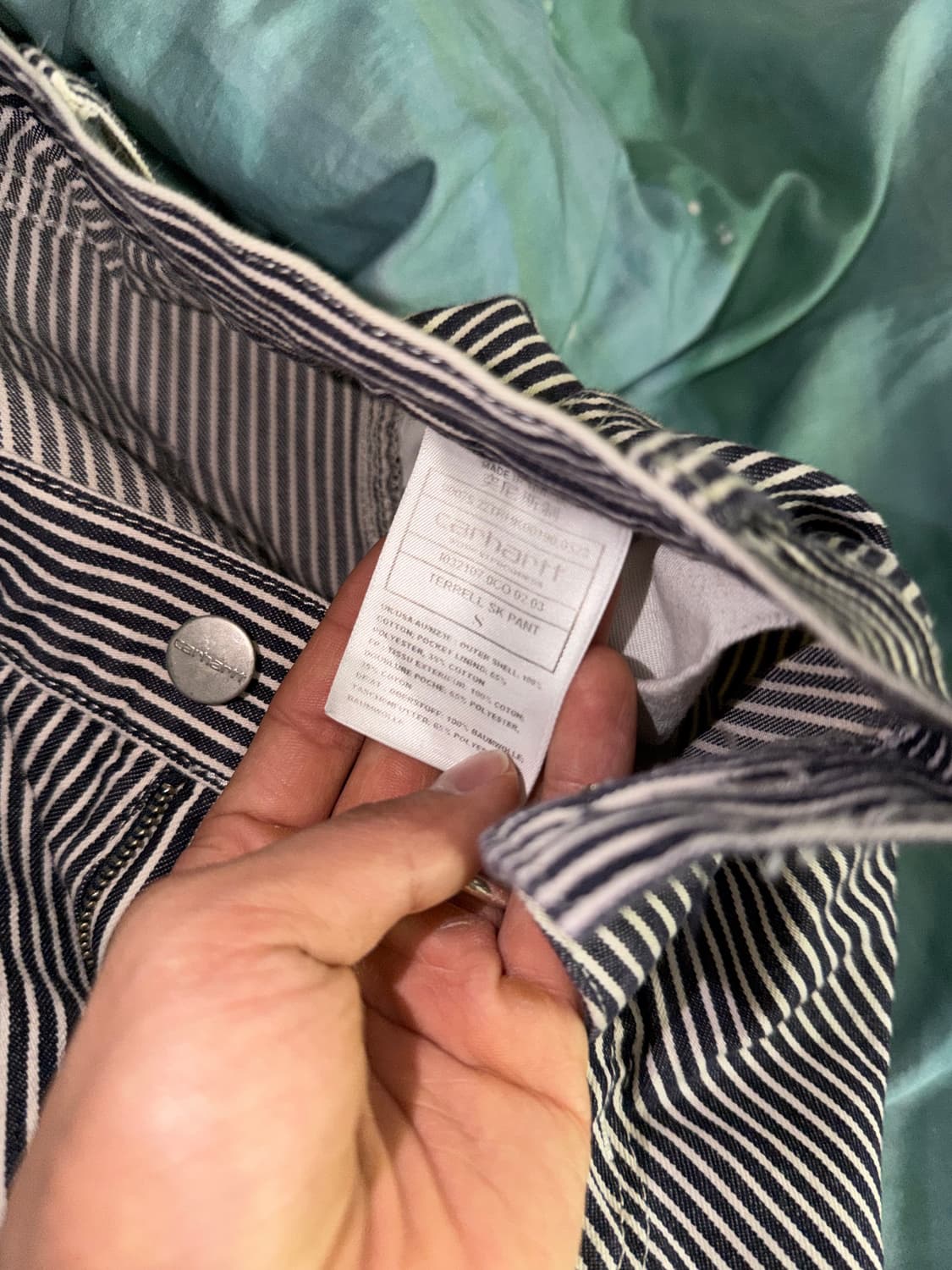 [S]칼하트 WIP 테렐 싱글 니 스트라이프 팬츠 상품이미지3