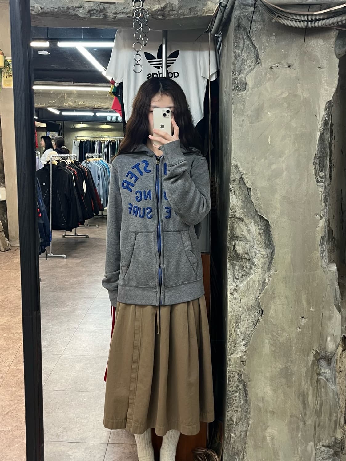 홀리스터 후드집업 그레이 M #csz2489 상품이미지2