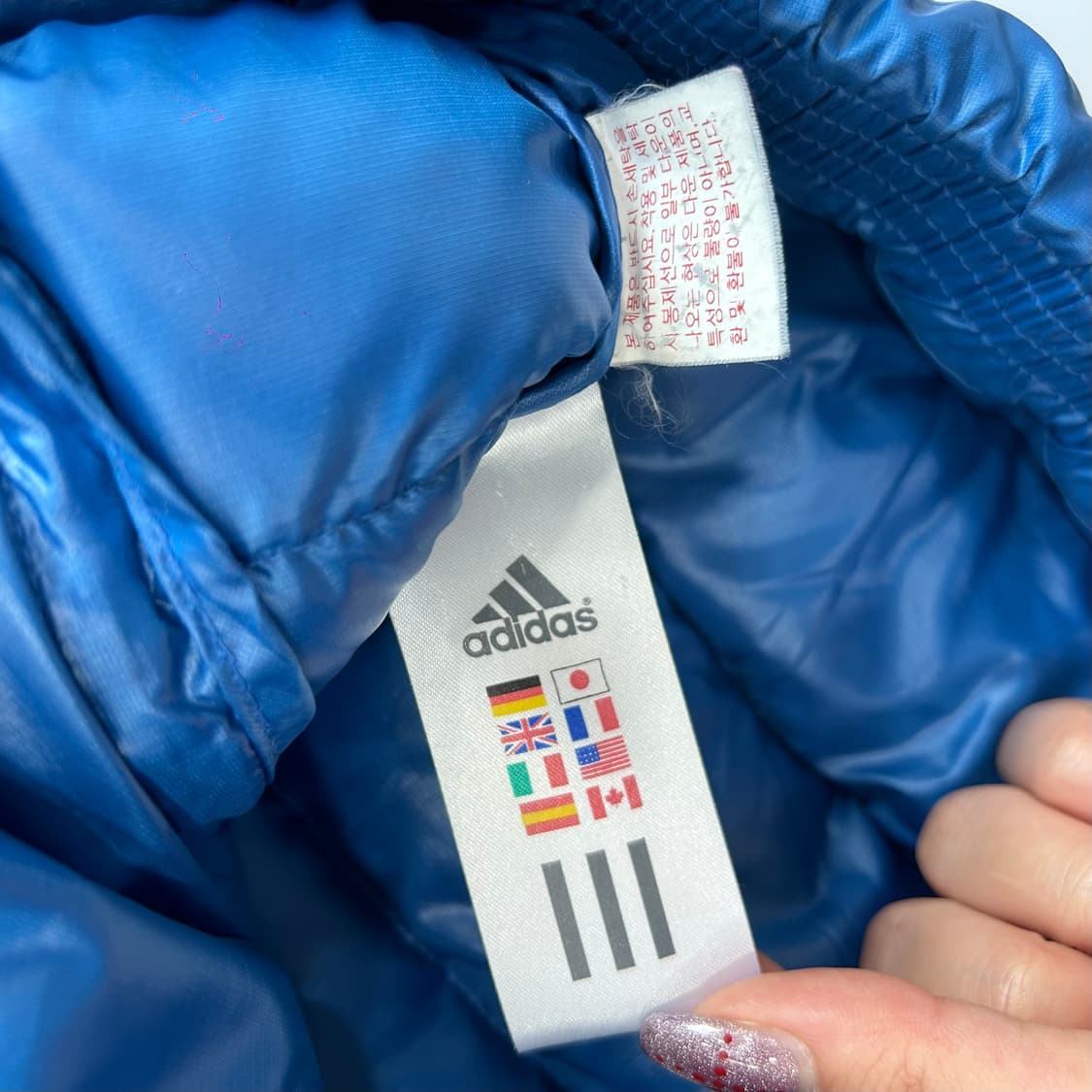 Adidas 아디다스 블루 글로우 구스패딩 자켓 상품이미지6