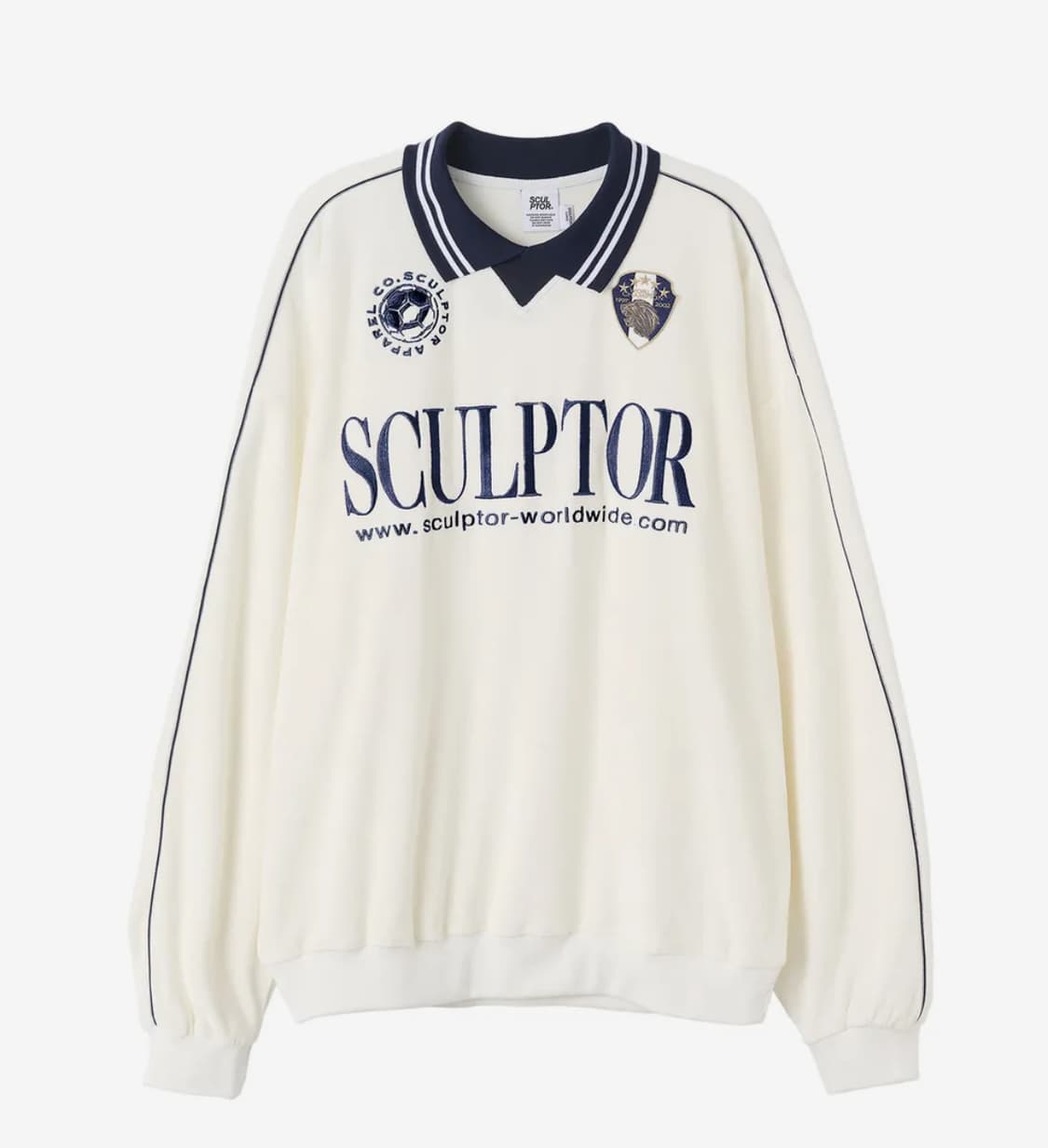 스컬프터 벨루아 맨투맨 화이트 상품이미지1