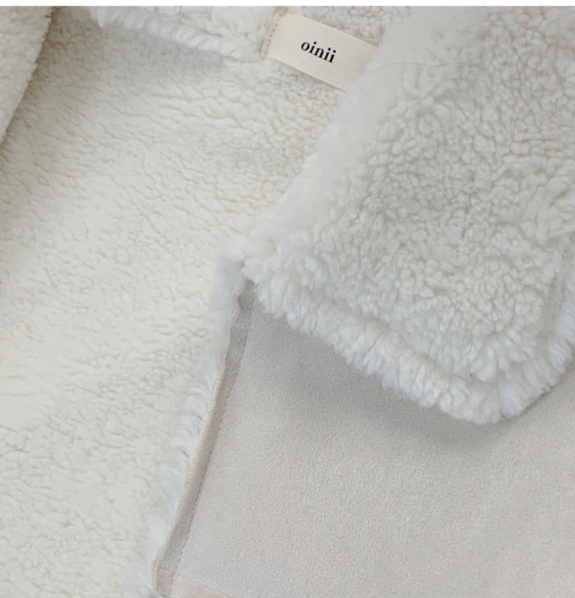 (새상품 택있음) 오이니 소프트 쉬어 무스탕 - 크림 상품이미지5