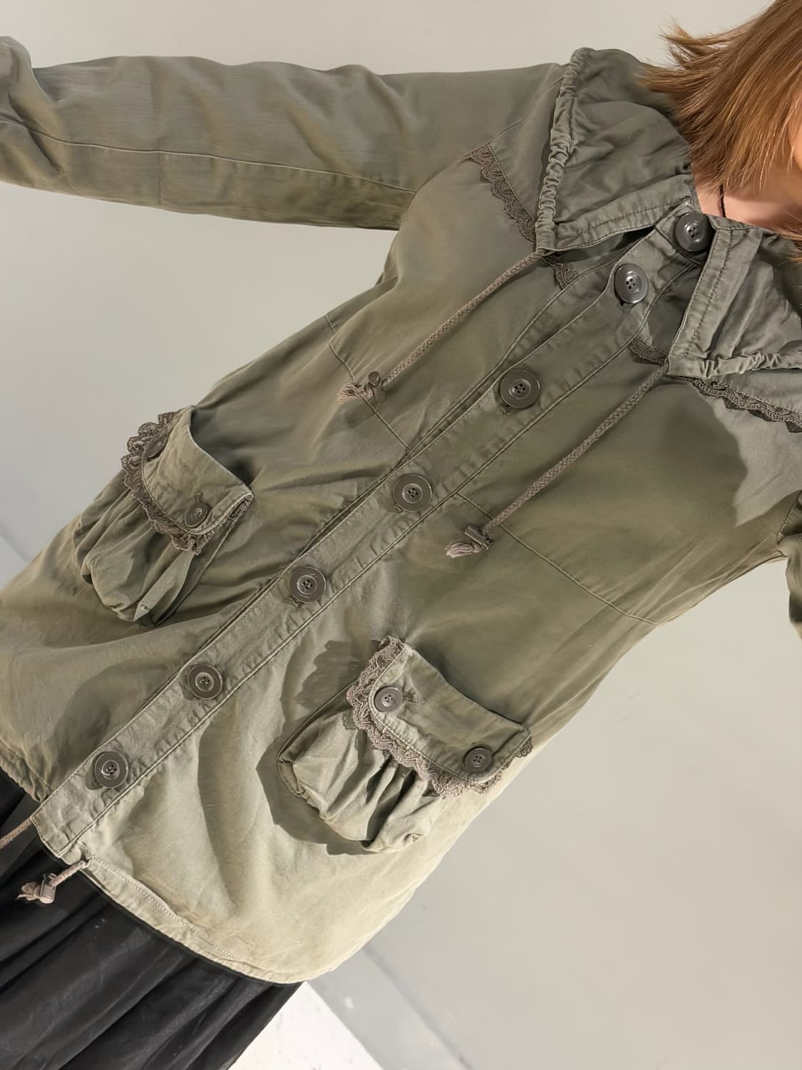 big collar pocket detail button jacket 상품이미지4