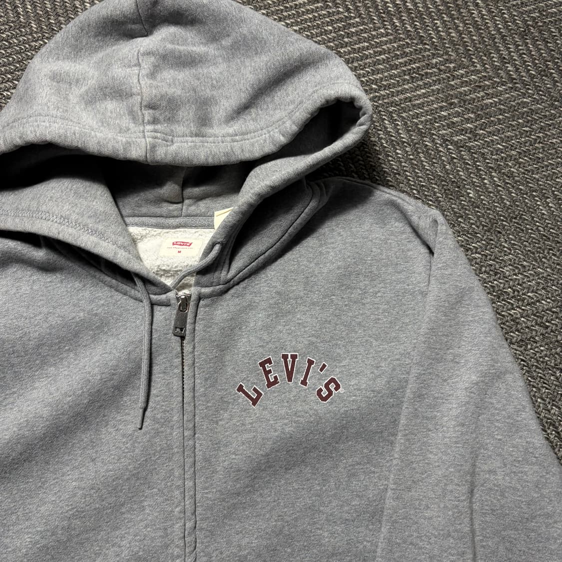 리바이스 빅로고 그레이 후드집업(M) 상품이미지2