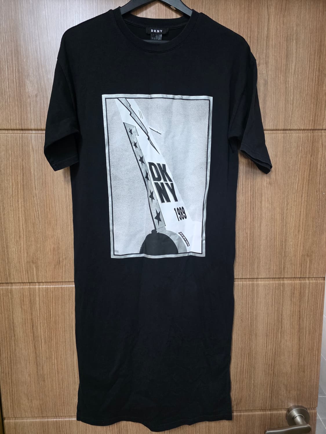DKNY 세미오버핏 반팔 미디원피스 상품이미지1