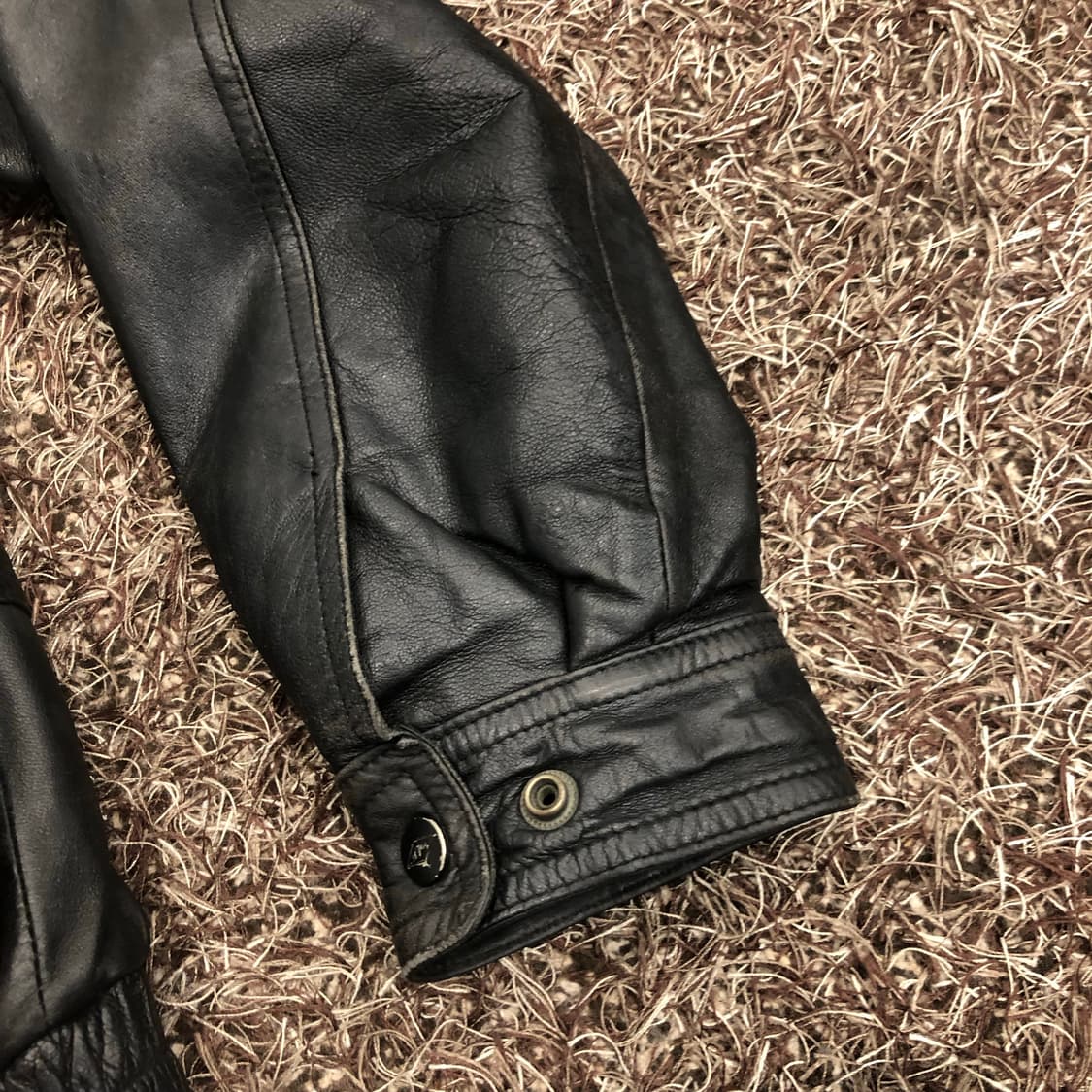 빈티지 양가죽 봄버 레더 가죽 자켓 퍼 카라 (탈부착) 상품이미지3