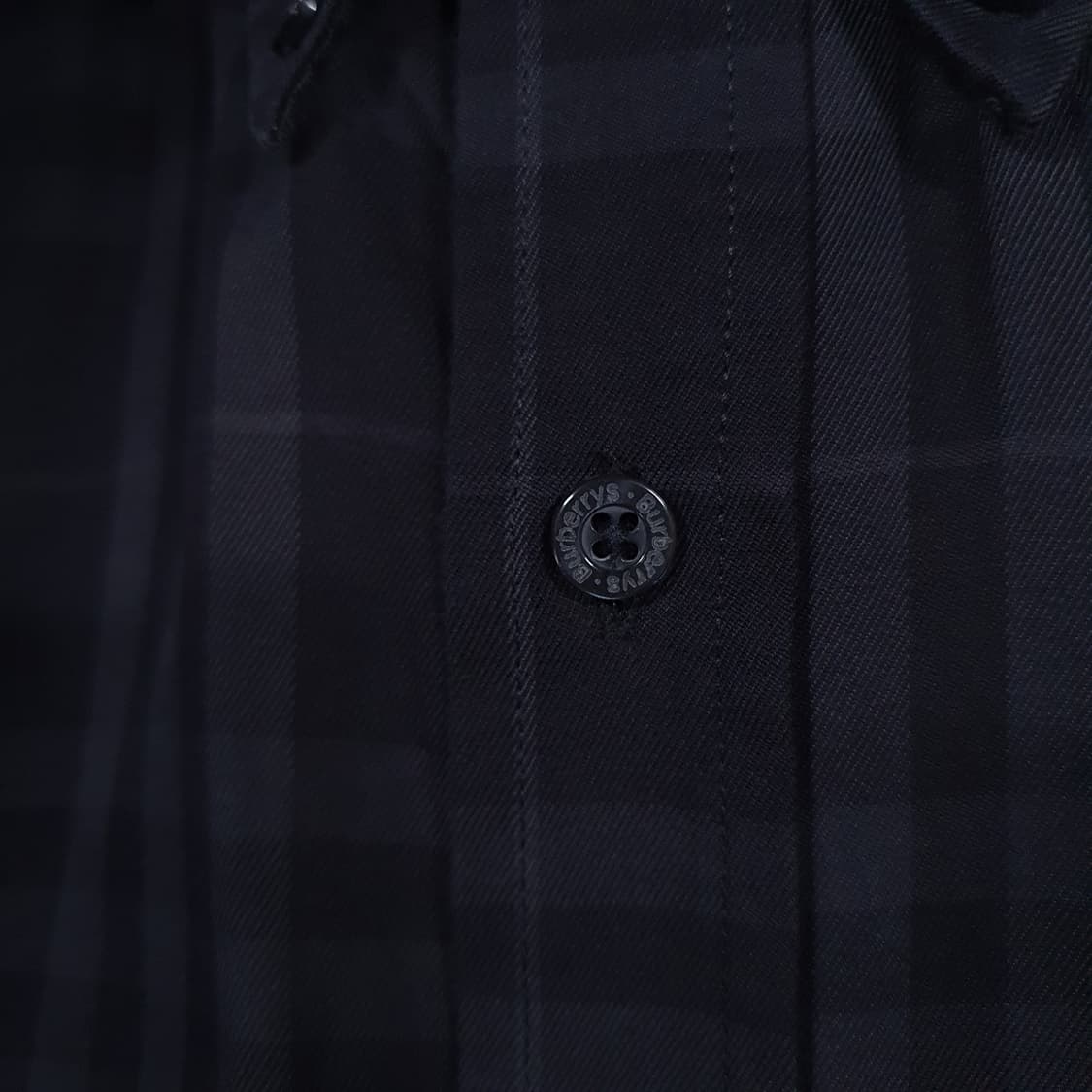 M) 버버리 크레스트 로고 원포켓 노바체크 셔츠 긴팔 남방 블랙 그레이 상품이미지6
