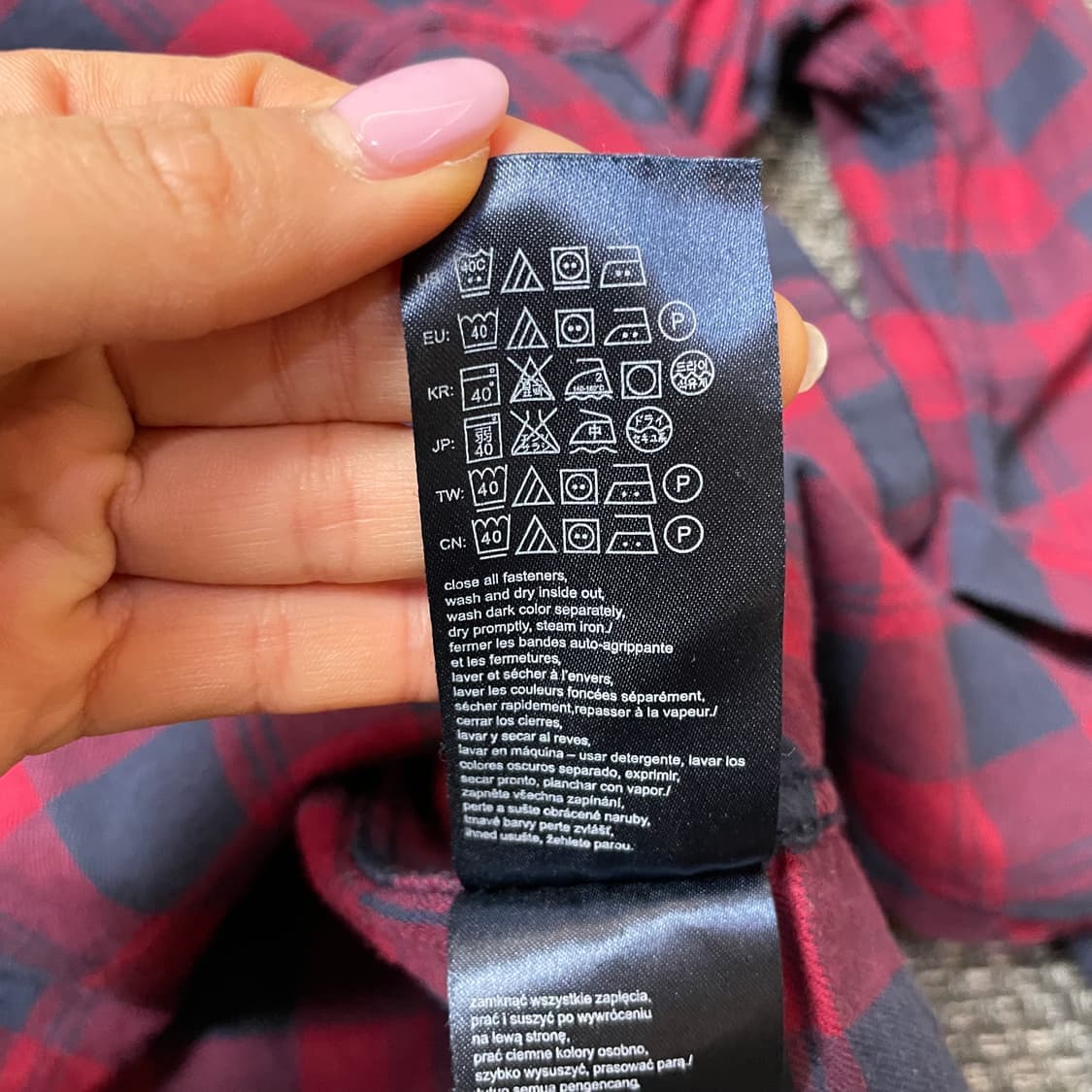 타미힐피거 체크 투포켓 긴팔 셔츠 S 상품이미지6