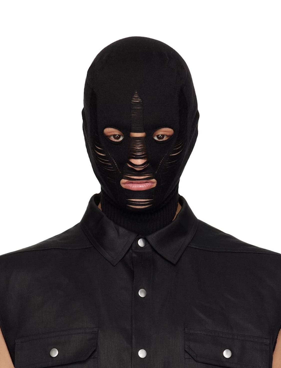 ( 마지막할인) 릭오웬스 25ss 런웨이 스컬 바라클라바 블랙 상품이미지1