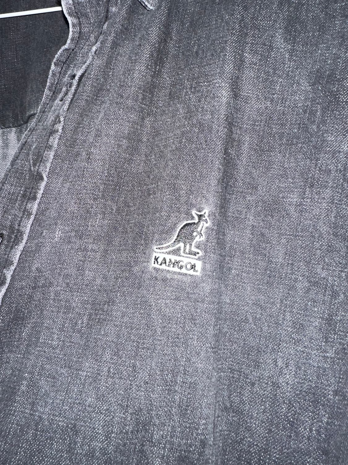 캉골 캠퍼스 흑청 검정 데님 셔츠 7054 상품이미지3