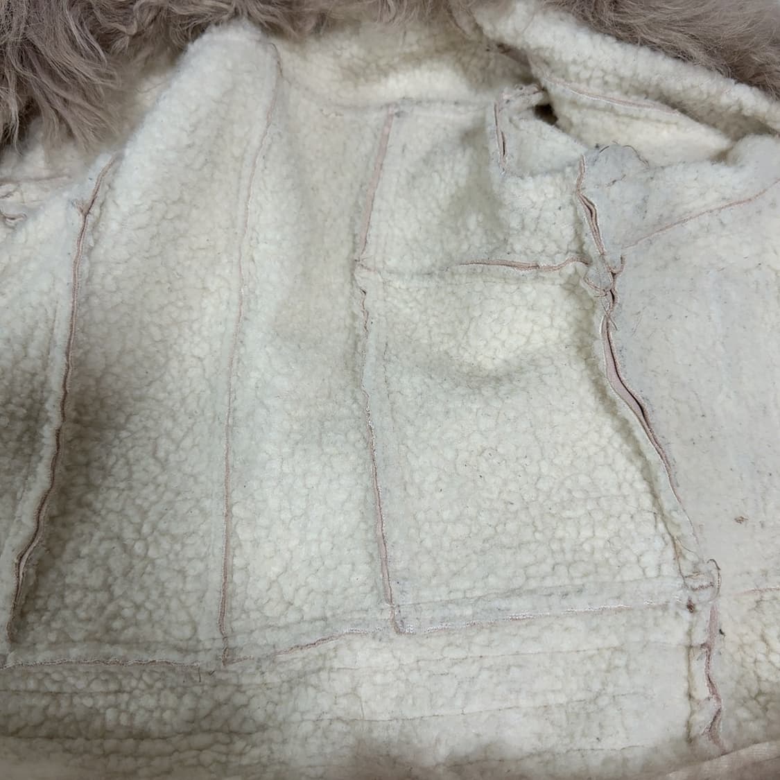 빈티지 로즈 핑크 토스카나 양털 스웨이드 무스탕 상품이미지5