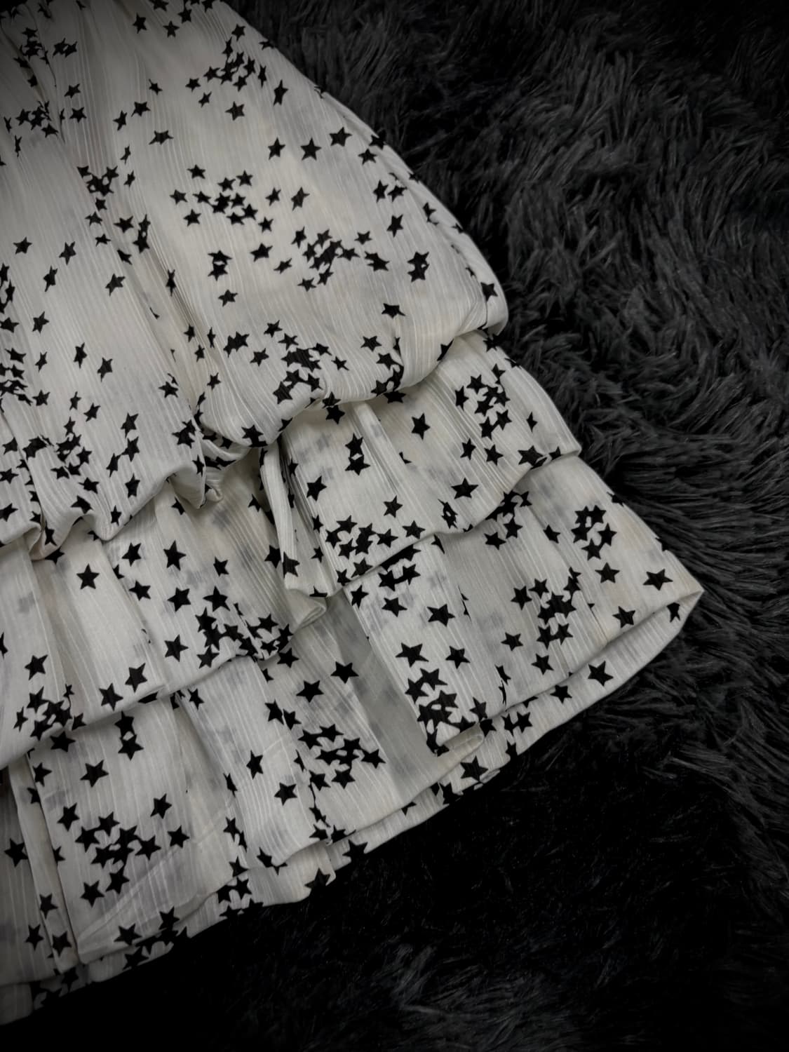 밴딩 화이트 별 캉캉 미니스커트 상품이미지5