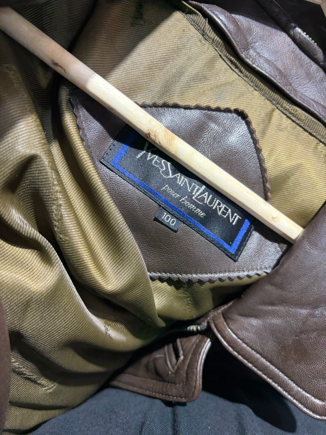 90s 입생로랑 양가죽 봄버자켓 상품이미지8