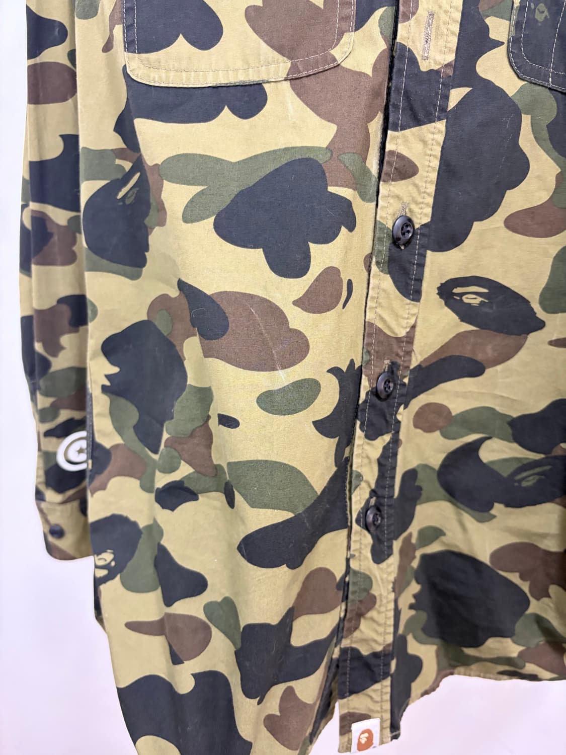 베이프 카모 샤크 후드 셔츠 자켓 상품이미지7