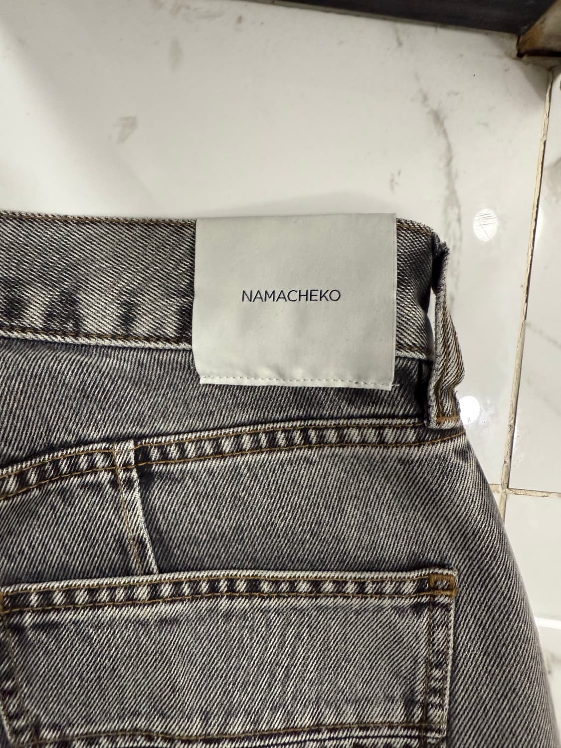 나마체코 ashack denim grey S사이즈 상품이미지5