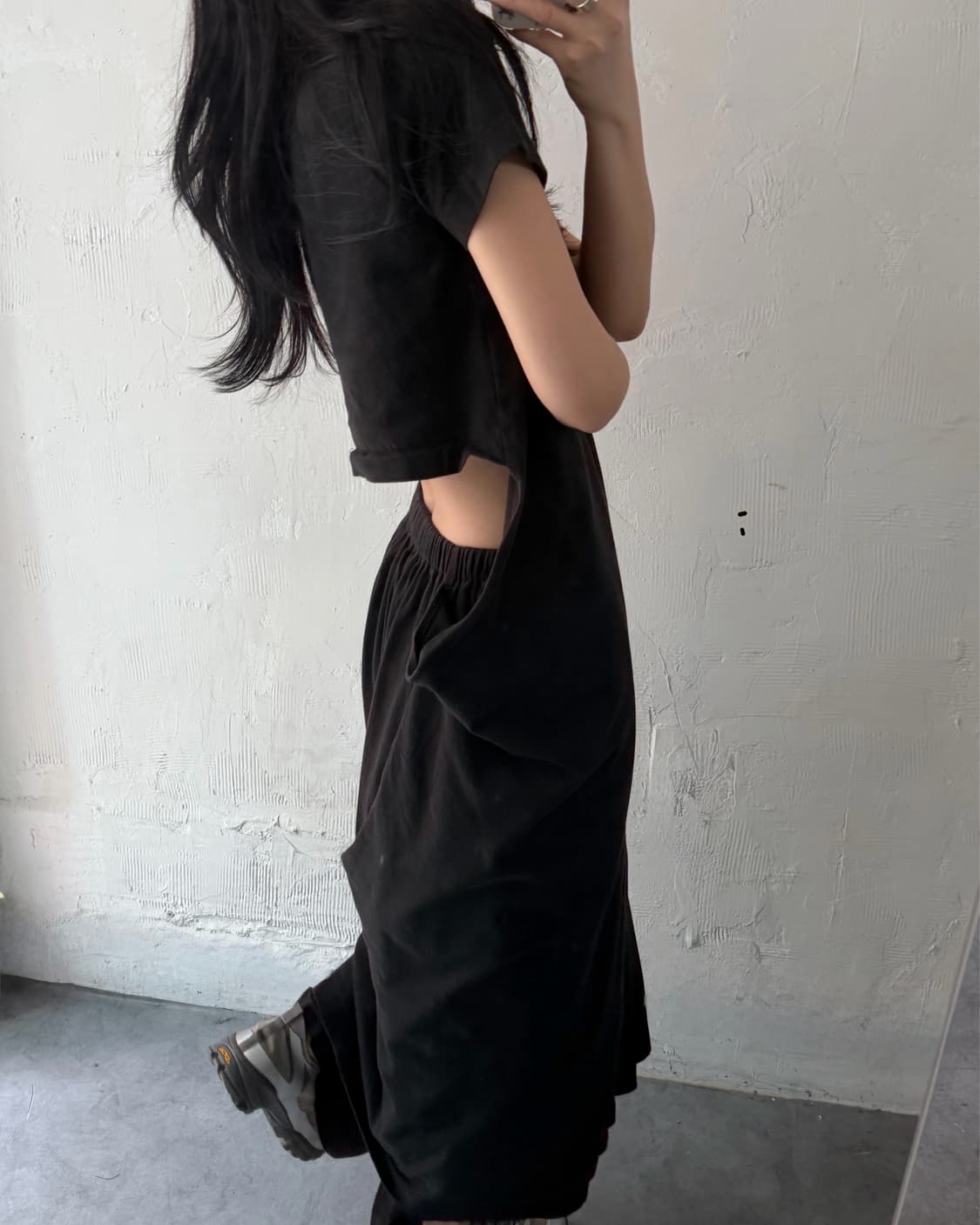 꼼데가르송 트리콧 1998‘s 블랙 레이어드 원피스 상품이미지2