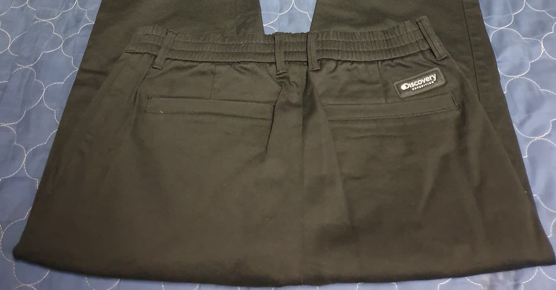 디스커버리 반밴딩 스판 코튼 팬츠 블랙 (30) 상품이미지3