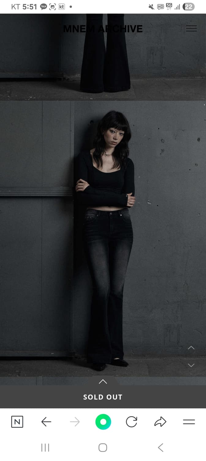 [mnem] black stud low bootcut  상품이미지2