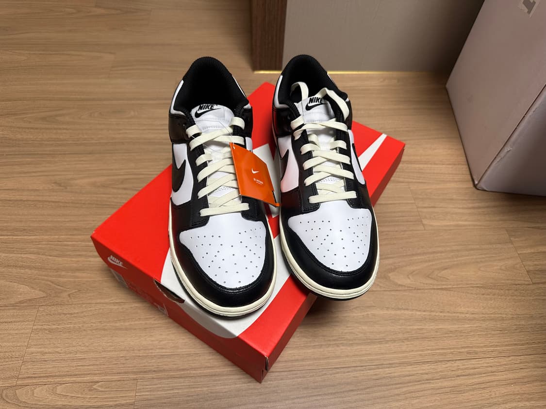 w290 m285 나이키 덩크 로우 빈티지 범고래 블랙 앤 화이트 상품이미지4