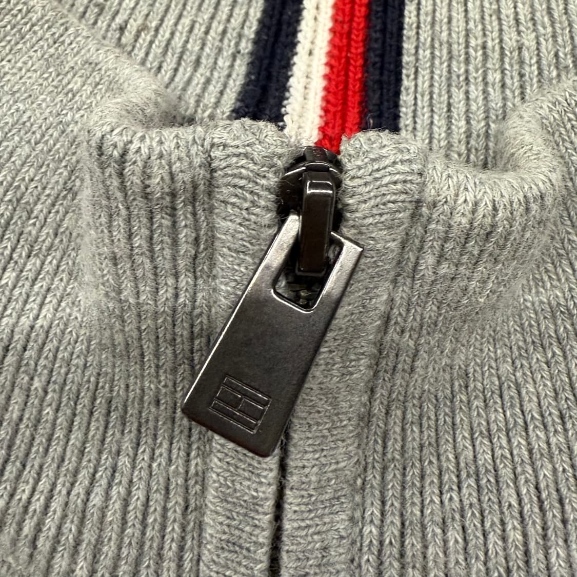 [정품/XL] 타미힐피거 하프집업 니트 그레이 b18 상품이미지7