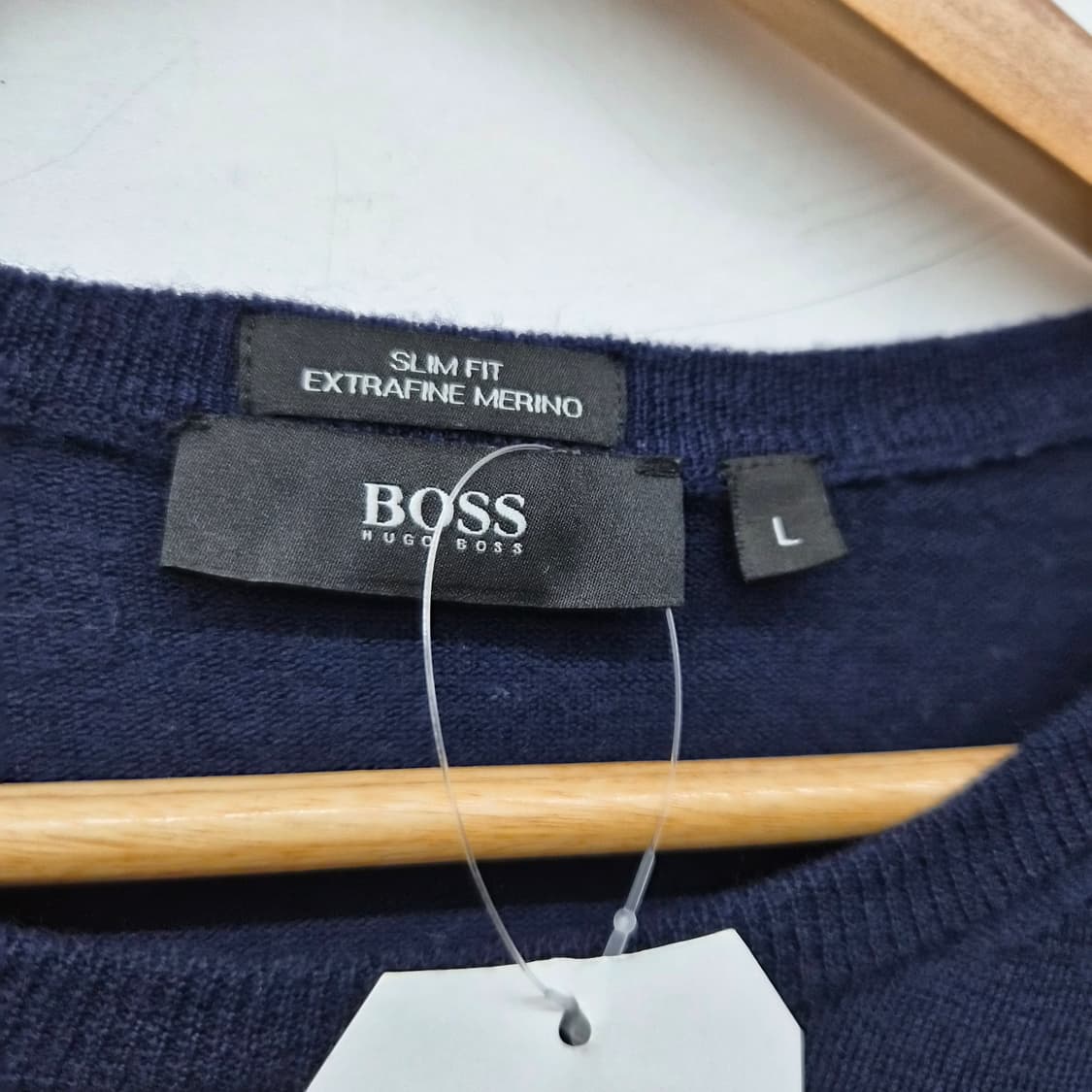 휴고보스 블랙 라운드넥 긴팔 니트 남성 L 상품이미지2