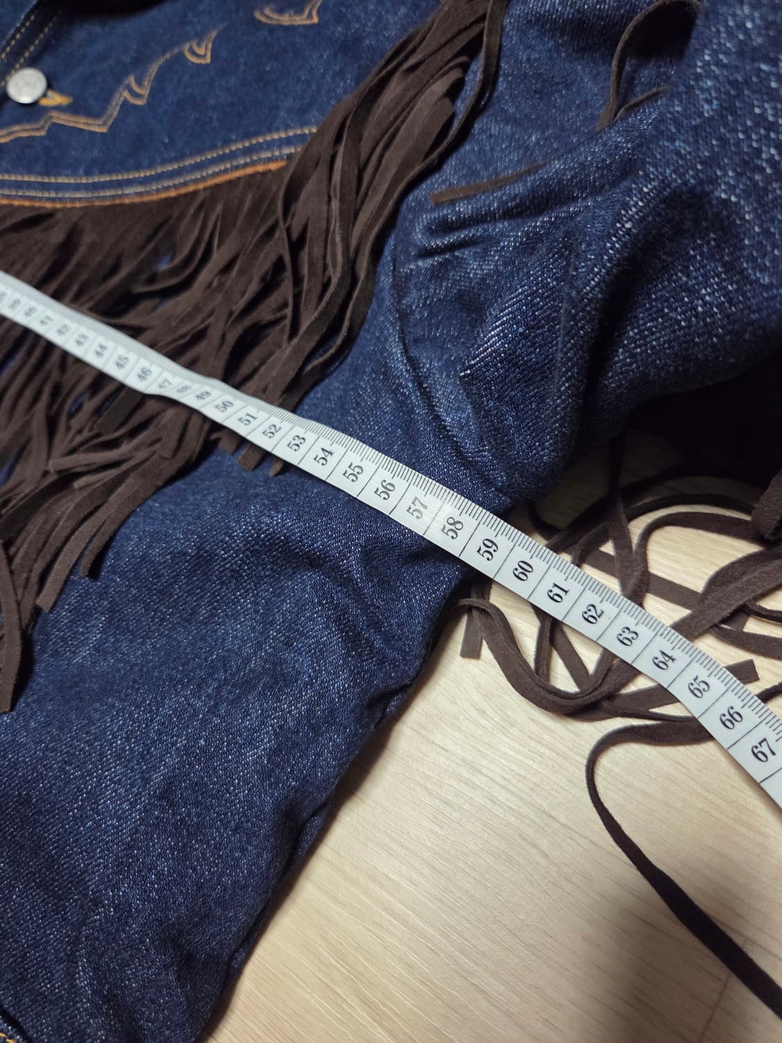 (새상품)겐조 x 리바이스 데님 자켓 카코트 웨스턴 청자켓 프린지 상품이미지10