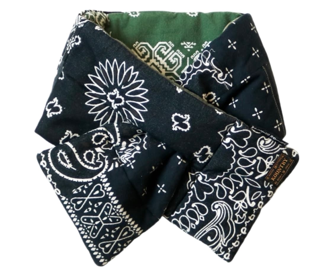 캐피탈 반다나 리버시블 머플러 블랙 카키 팔아요 상품이미지1