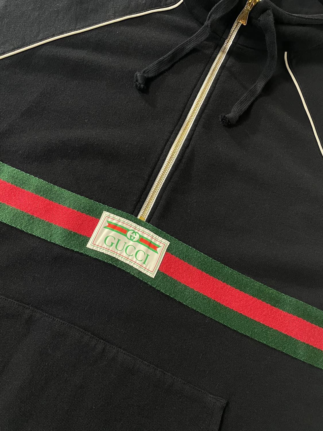 [S] GUCCI 구찌 코튼 저지 스웻 웹 후드 아노락 자켓 상품이미지4