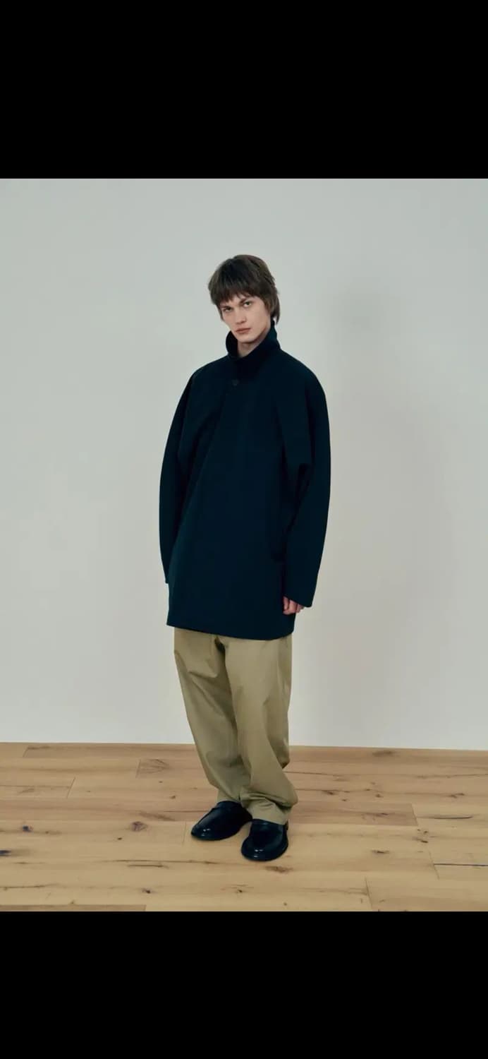 Dolman Half Coat Navy 상품이미지1