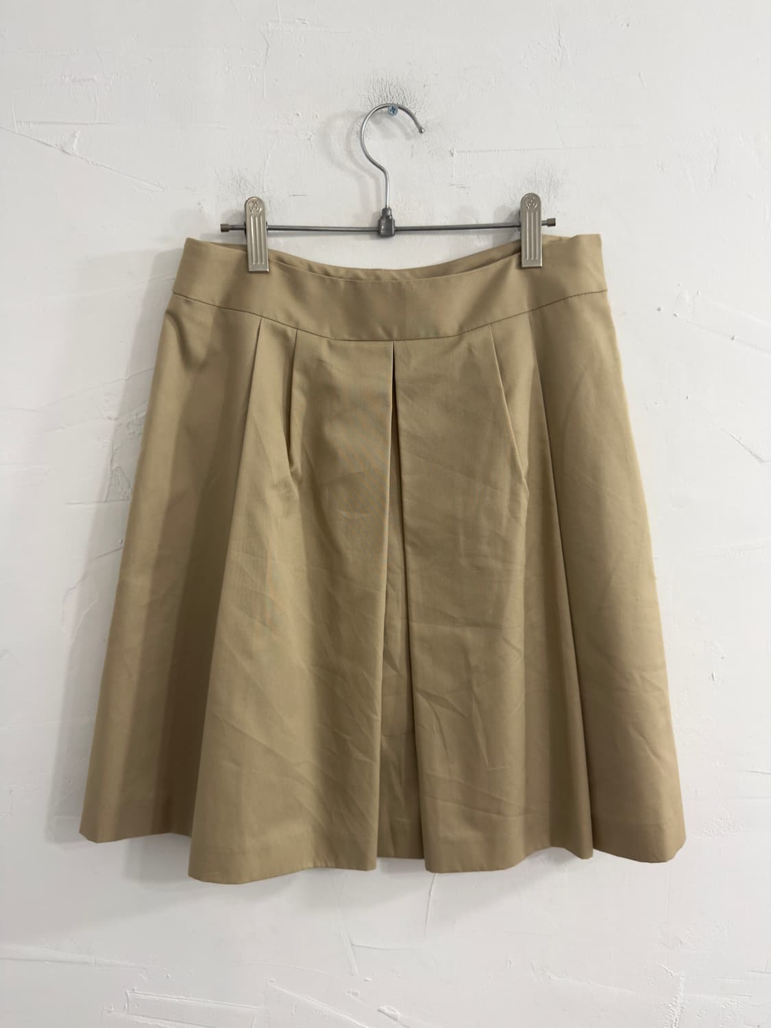 ofuon beige pleats skirt 상품이미지5