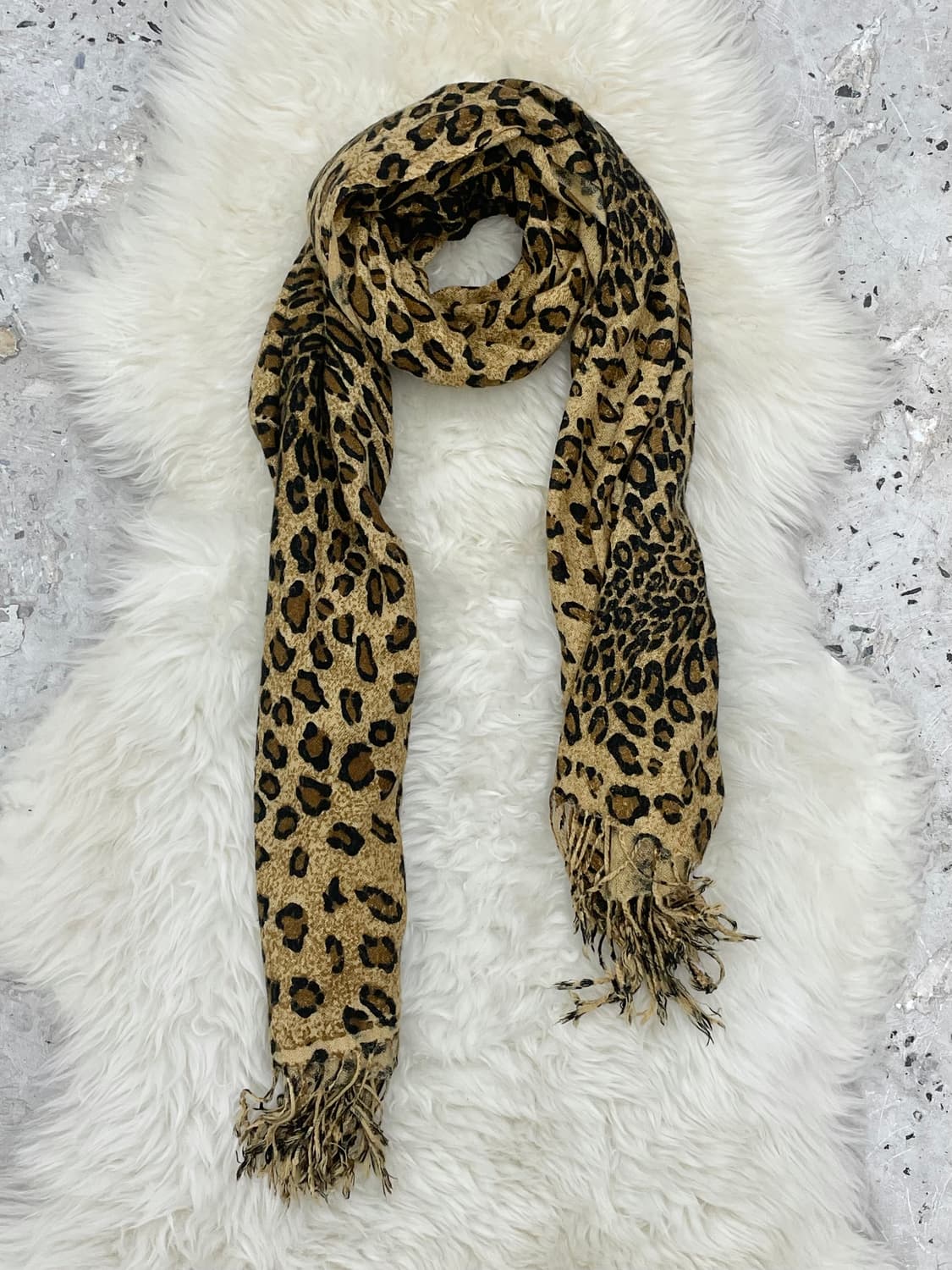 갸루 레오파드 수술 머플러  상품이미지4