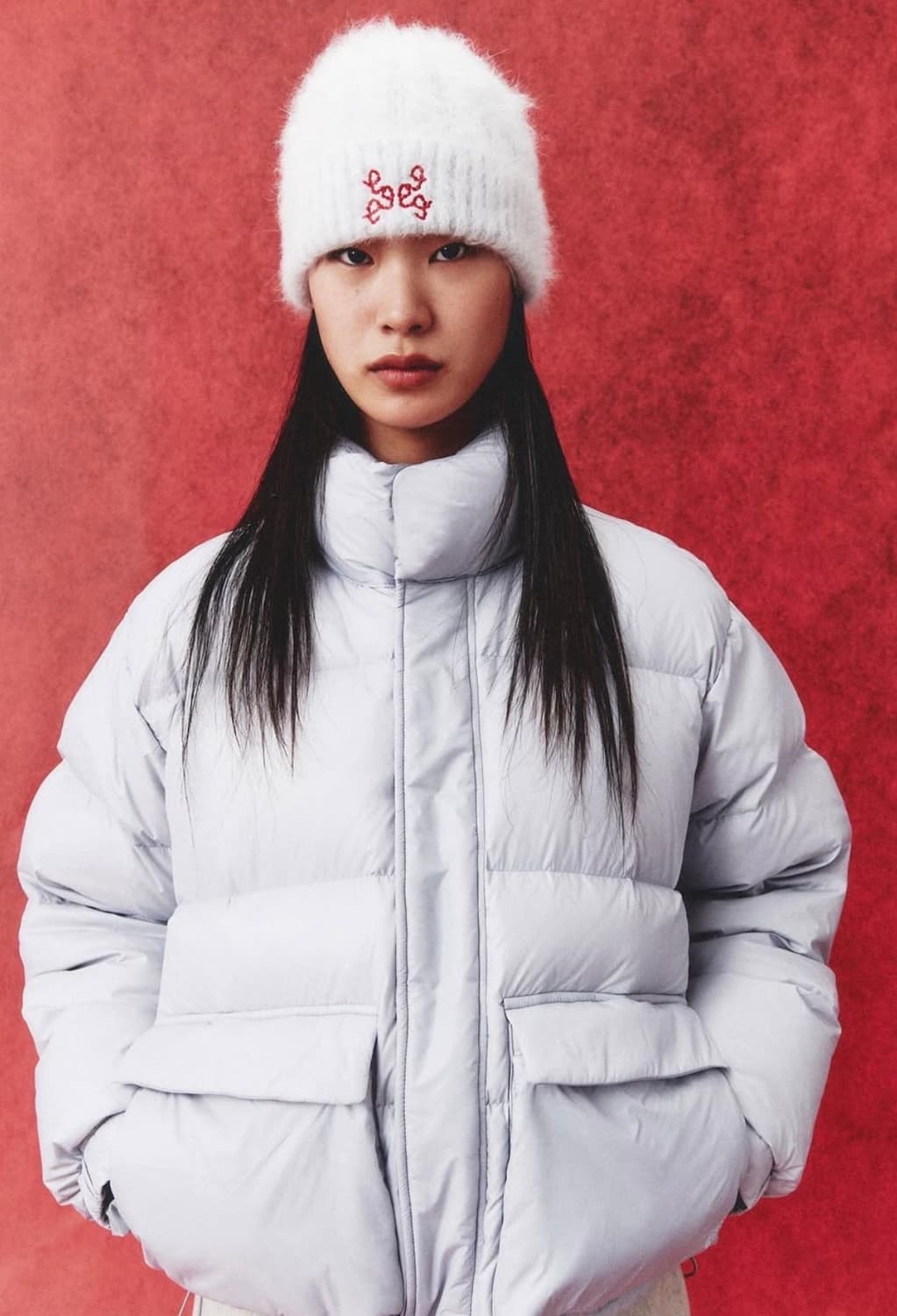 999휴머니티 앙고라 비니 아이보리 상품이미지1