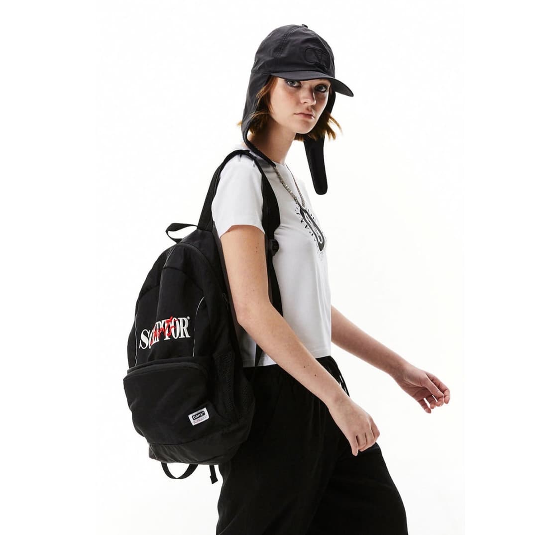 스컬프터 나일론 슬로치 백팩 가방 블랙 상품이미지4