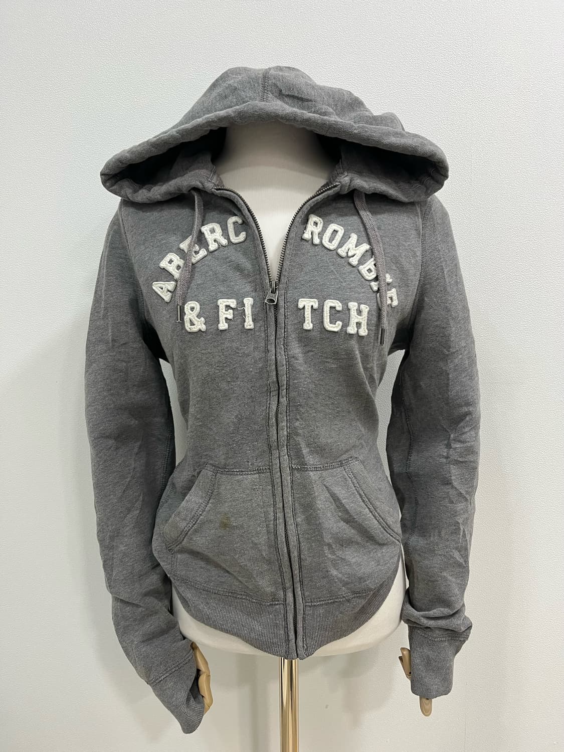 아베크롬비 그레이 후드집업 딱붙핏 상품이미지1