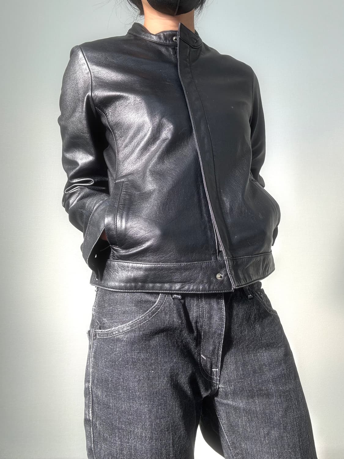 레더 크롭 자켓 상품이미지4