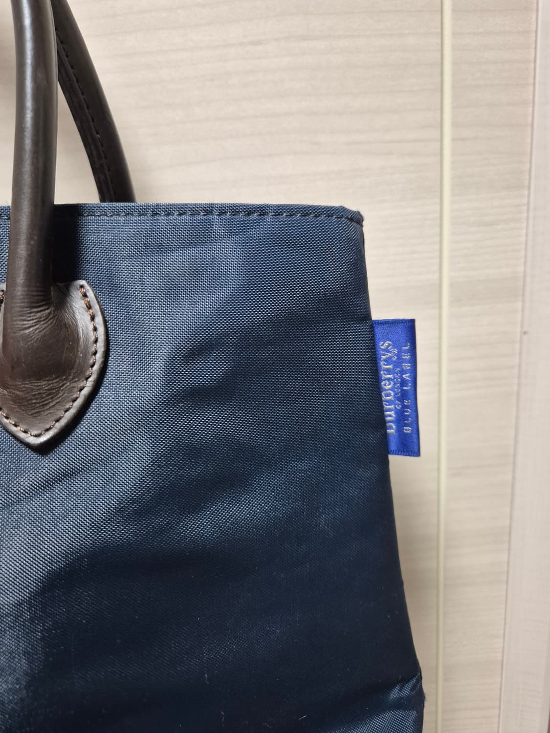 (정품) 버버리 블루라벨 토트백 네이비 체크 만두백 상품이미지3