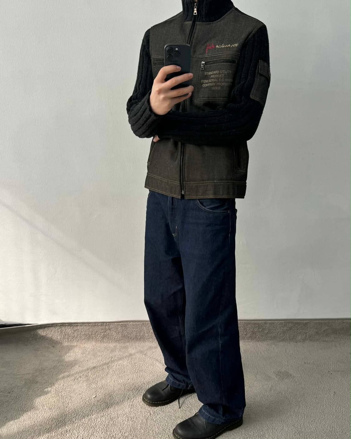 [100] 후부 03s 올드스쿨 니트 집업 자켓 상품이미지3