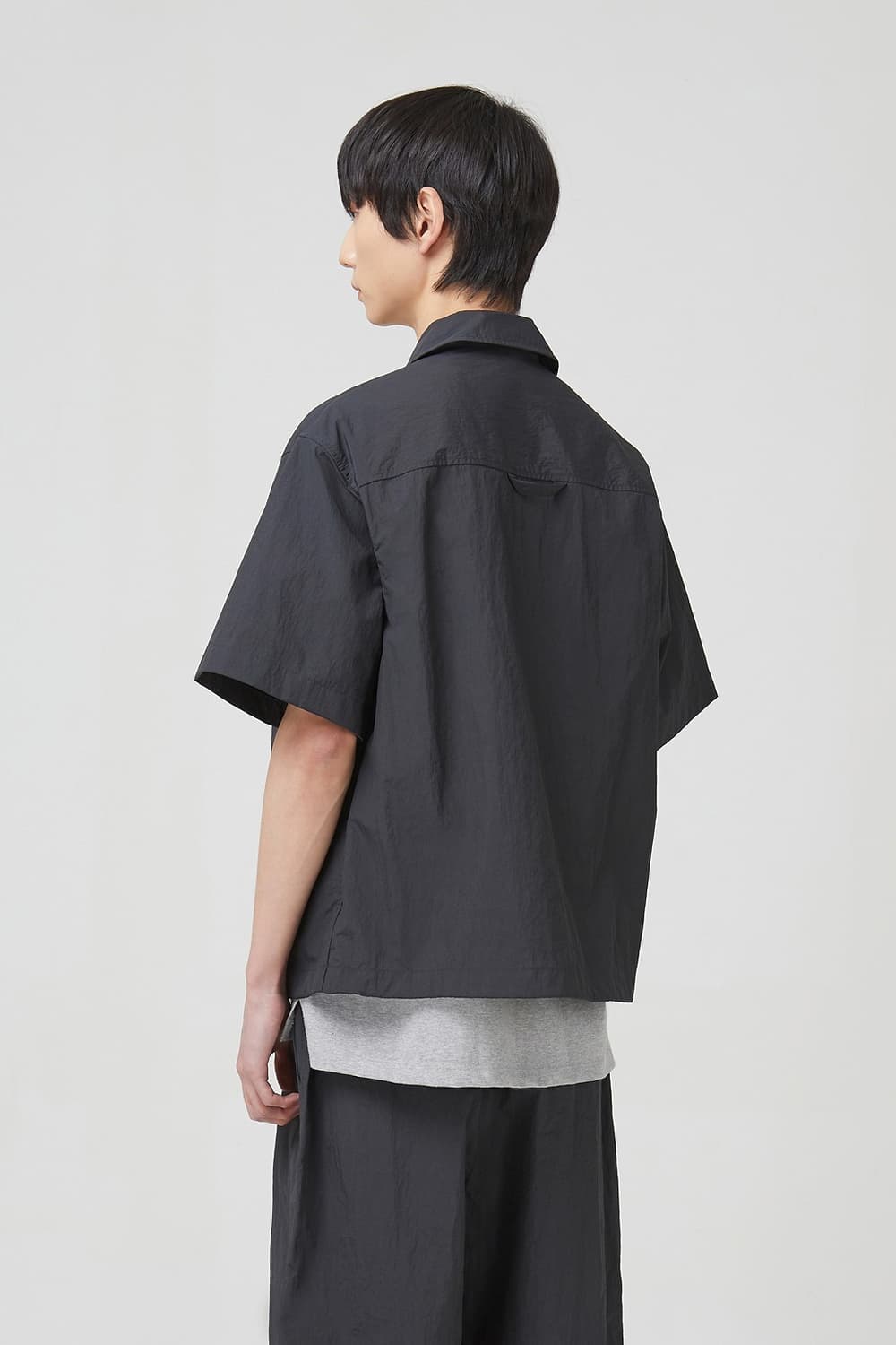 247시리즈(247SERIES)타슬란 유틸리티 하프 슬리브 셔츠 블랙 상품이미지3