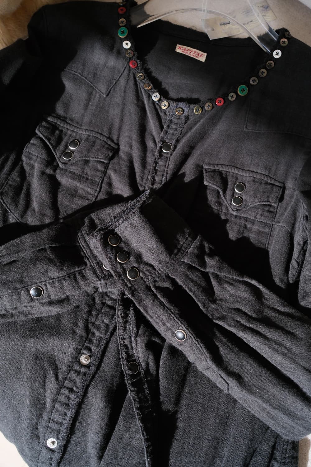 Button trimming shirts 상품이미지3