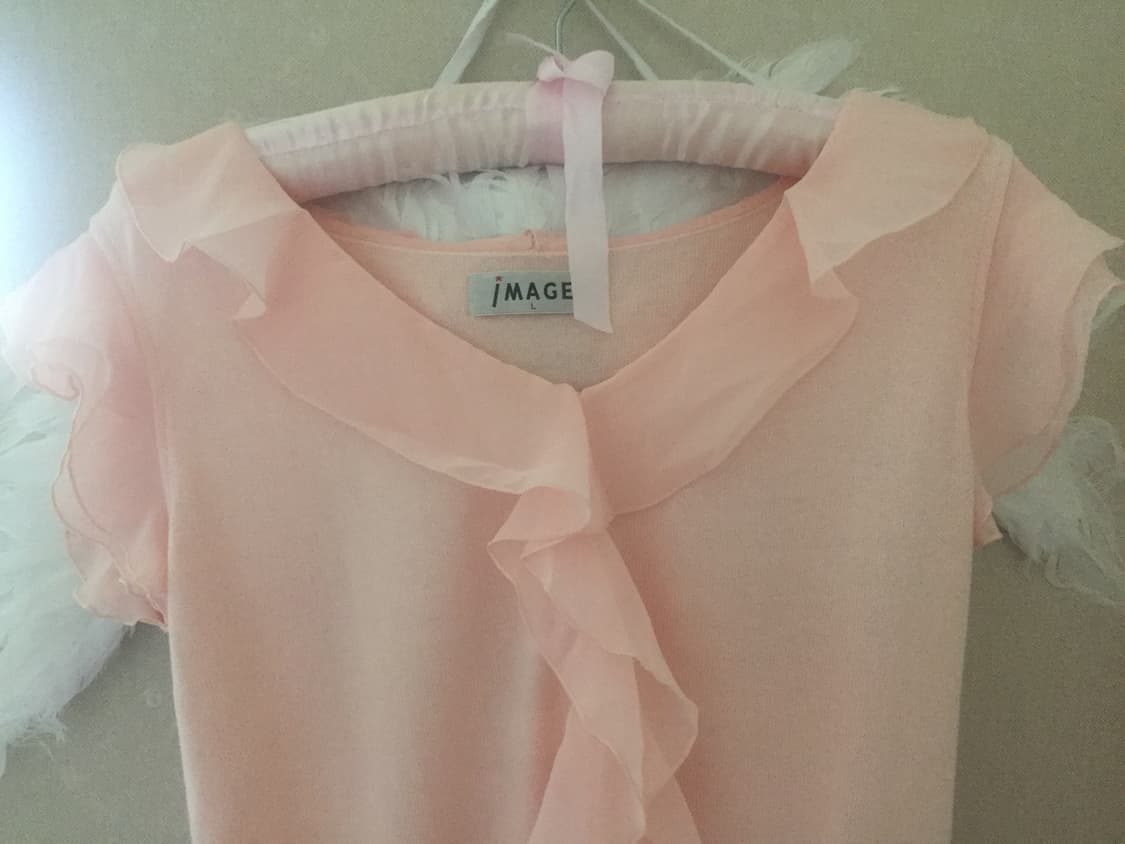 light pink ruffle blouse 상품이미지2