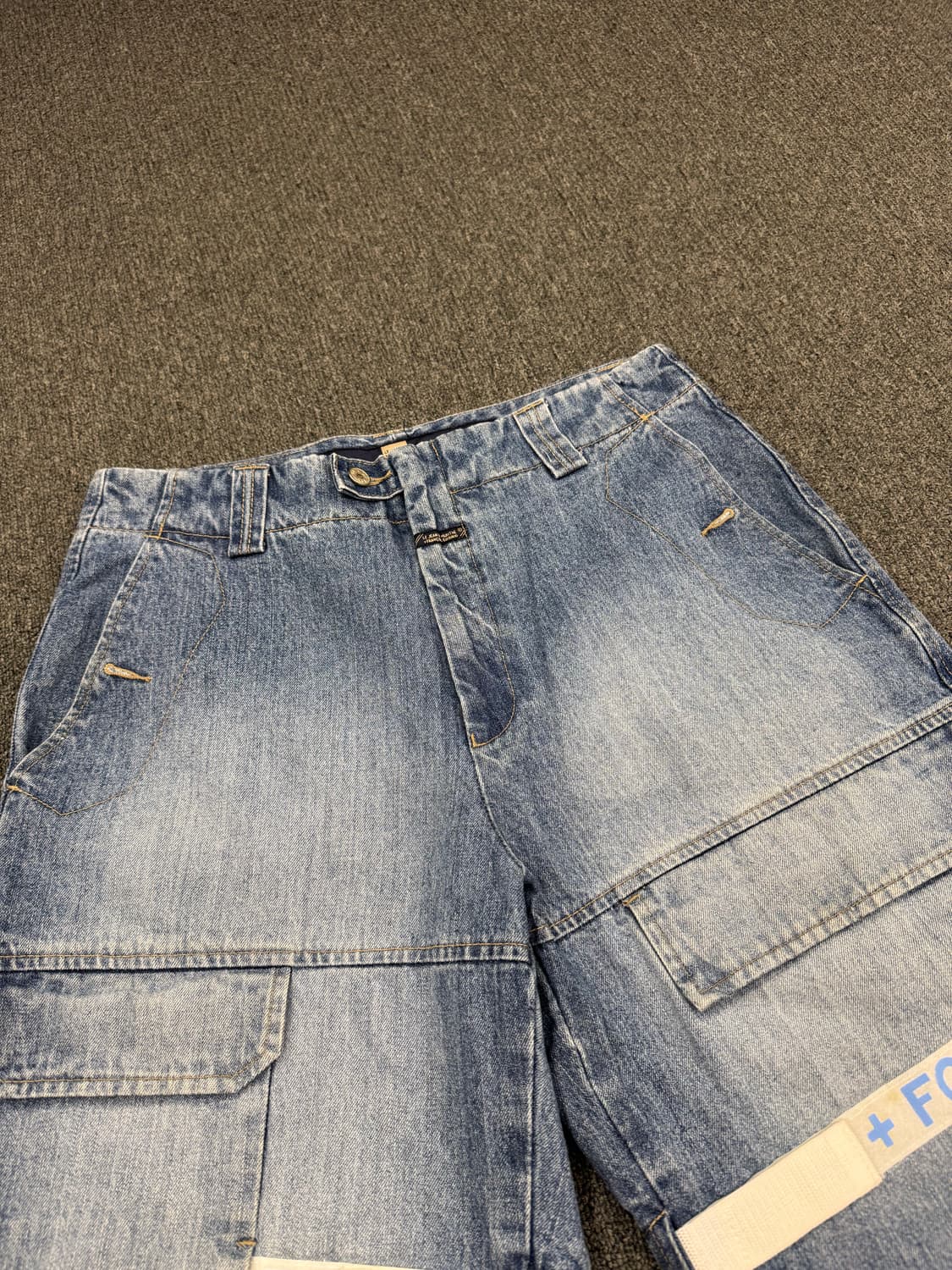 34)마리떼 프랑소와 저버 빈티지 더블 포켓 버뮤다 데님 팬츠 상품이미지4