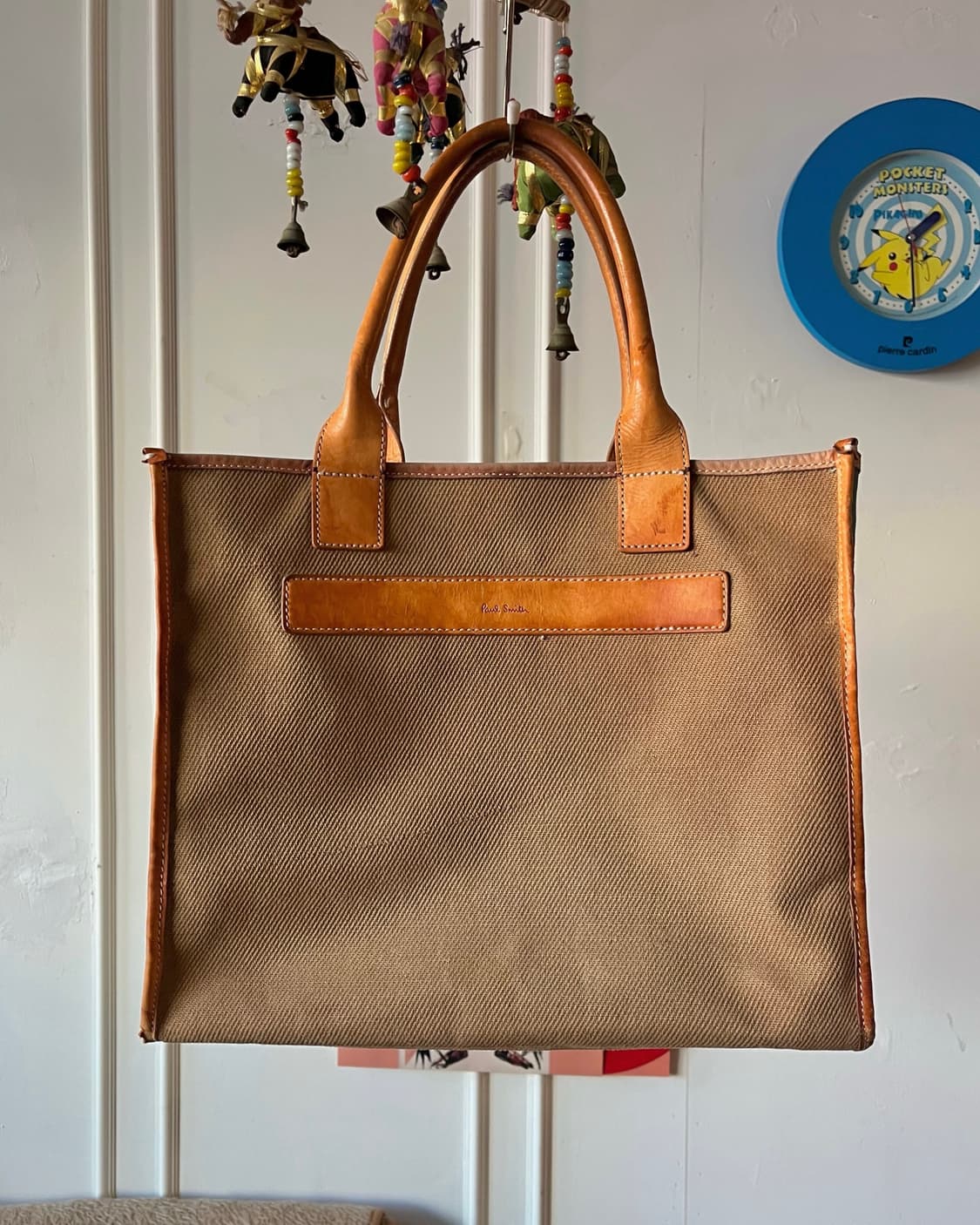 Old Paul Smith Leather Canvas Tote Bag 상품이미지2