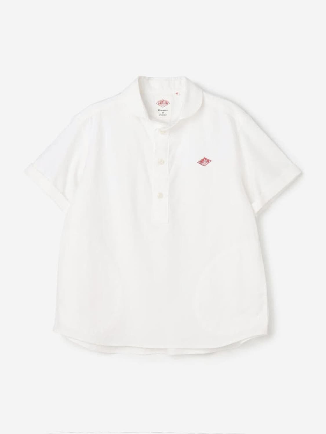 단톤 반팔 셔츠 옥스포드 라운드 카라 헨리넥 풀오버 상품이미지1